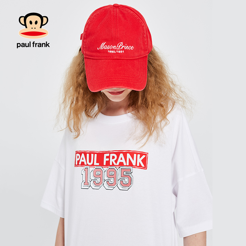 Paul Frank/大嘴猴2019夏季新款T恤女潮流字母印花韩版宽松透气潮