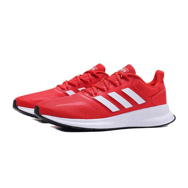 adidas男鞋跑步鞋RUNFALCON跑步透气休闲运动鞋F36202 F36202红色+白色