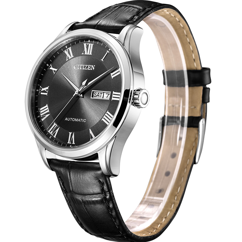 西铁城citizen手表自动机械小牛皮表带简约商务时尚男表nh836012hb