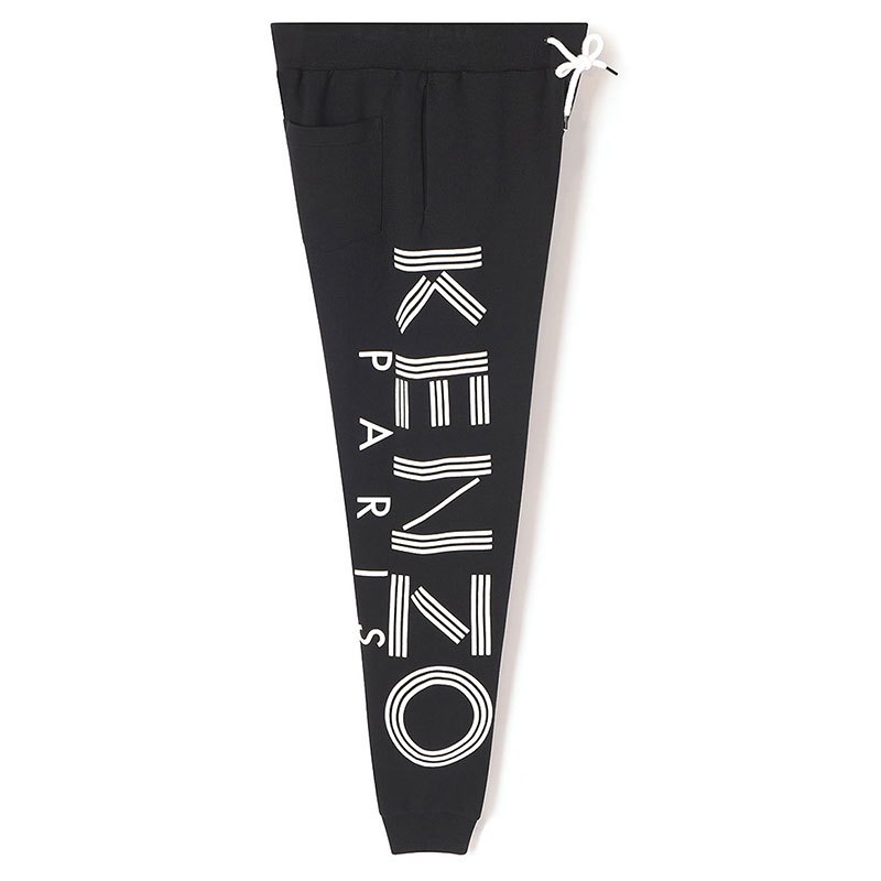 KENZO/高田贤三 纯棉黑色字母LOGO休闲裤卫裤女2PA722 952 99