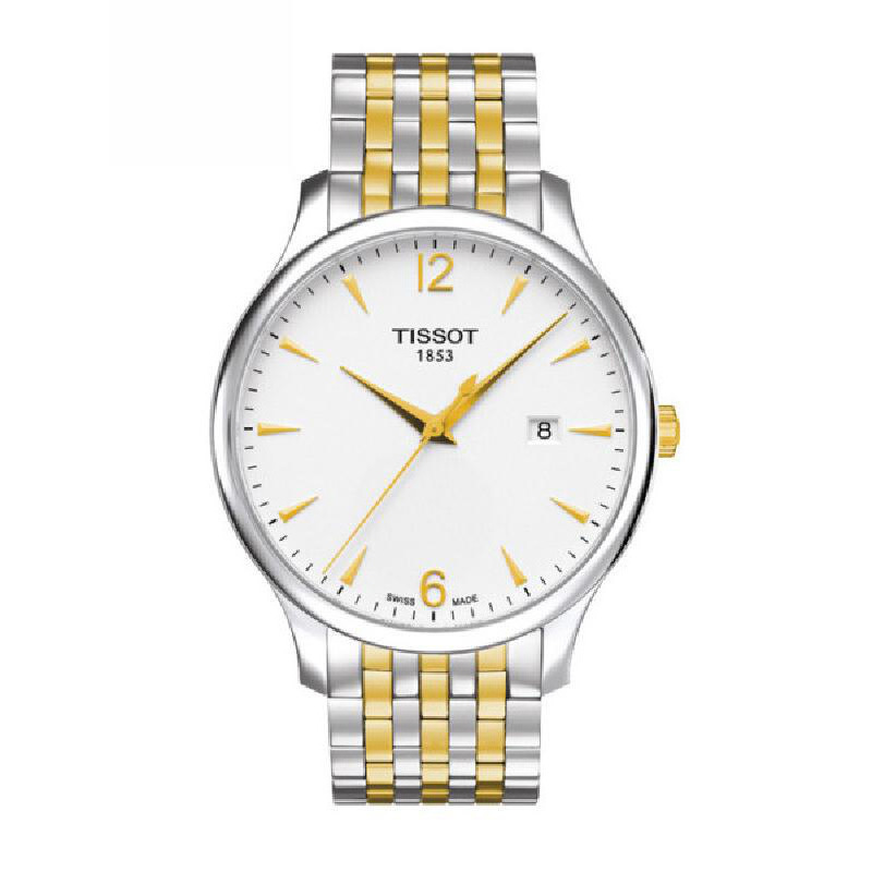 天梭tissot手表欧美品牌日历简约时尚男士石英表男士腕表