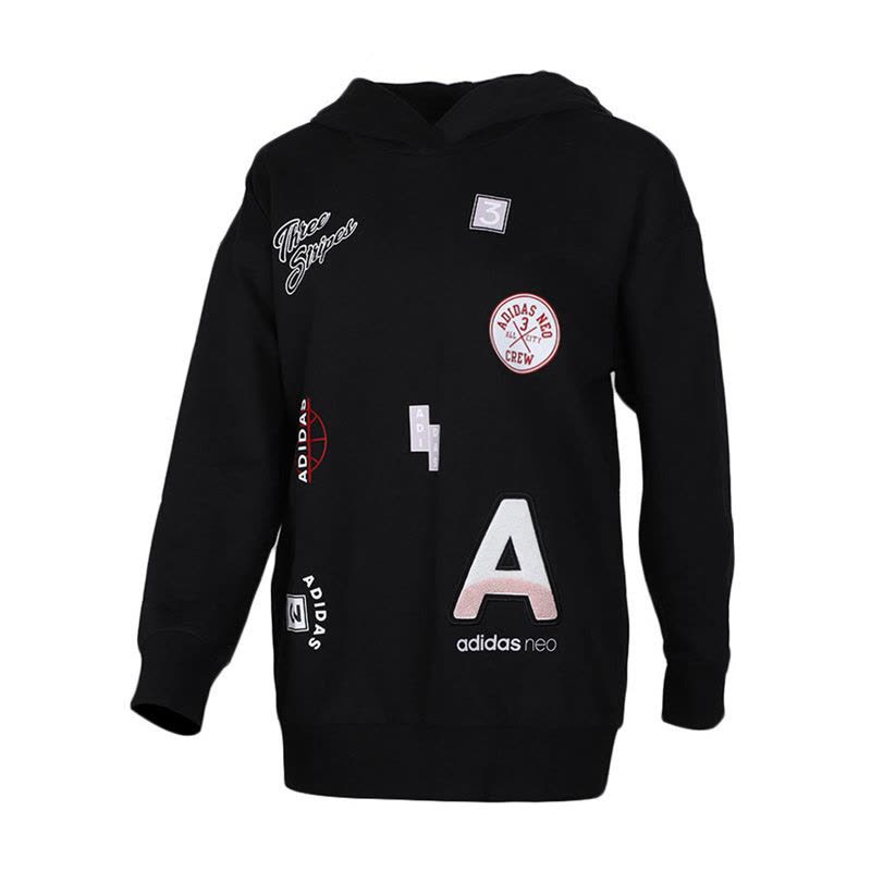 Adidas阿迪达斯neo卫衣女2020冬季新款运动宽松连帽套头衫EI4289图片