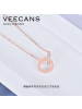 veecans环环相扣玫瑰金项链女施华洛世奇锆网红S925纯银锁骨链N0545-SC1W1