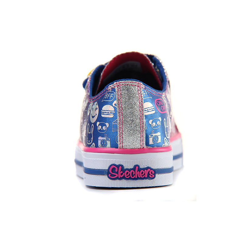 【自营】Skechers斯凯奇女小童休闲鞋闪灯低帮运动鞋10704L 10704L/BLNP 27.5码/165