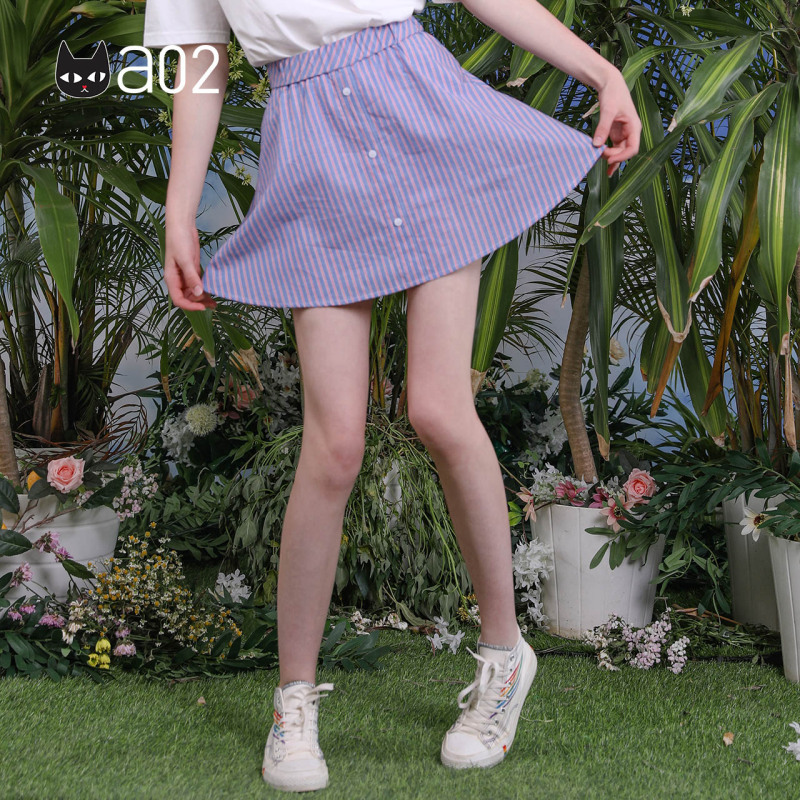 a02新款2020时尚条纹拼接显瘦伞裙半身短裙女潮DTV2D0771SK