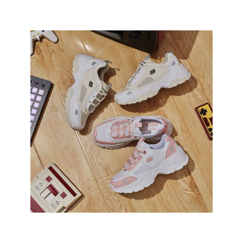 Skechers斯凯奇新款厚底增高老爹鞋复古户外鞋小白鞋女88888333图片