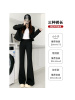 加绒喇叭裤子女秋冬新款加厚黑色高腰垂感休闲弹力修身西装微喇裤