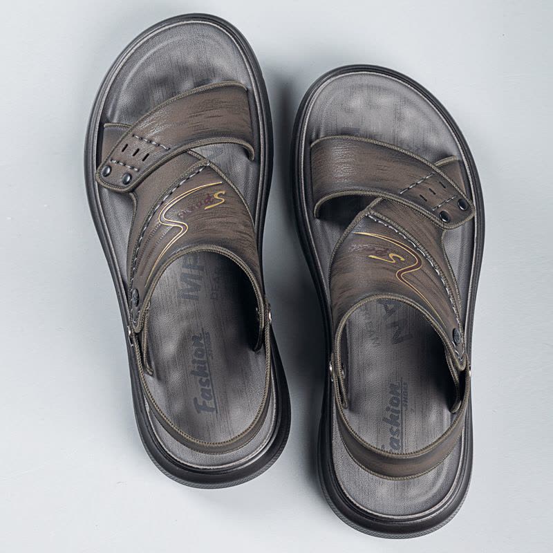 凉鞋男新款时尚潮流乳胶软底男士拖鞋休闲防滑沙滩鞋男鞋图片