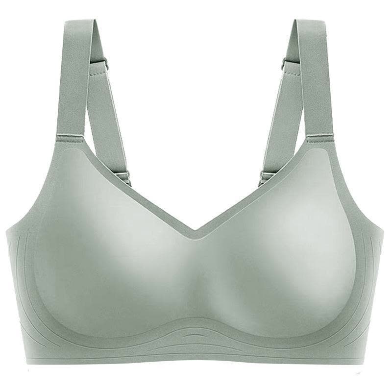 无痕内衣女文胸舒适聚拢上托3D果冻软支撑薄款收副乳大胸显小胸罩图片