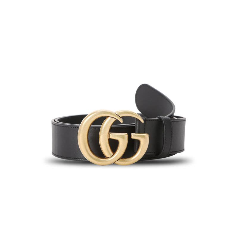 预售古驰(GUCCI 腰带4.0D 双G饰扣光面皮 皮带腰带 397660金扣图片