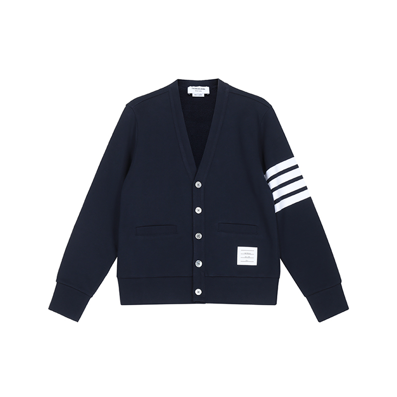 thombrowne汤姆布朗男士棉质v领开衫针织衫mjt167a00535