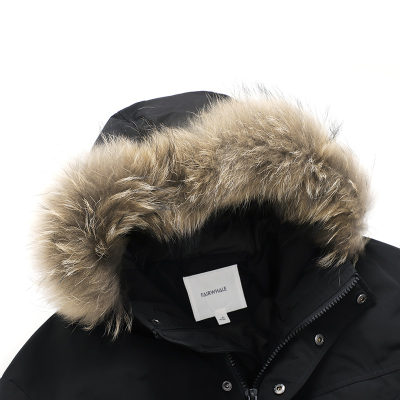 马克华菲羽绒服男中长款2019冬季新款韩版潮流貉子毛加厚保暖外套