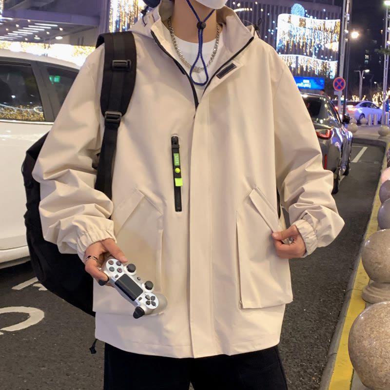 春秋新户外冲锋衣2024新款男工作服防风防水钓鱼登山服图片
