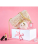 HELLO KITTY 毛呢格子系列hellokitty翻盖链条单肩斜挎包 粉