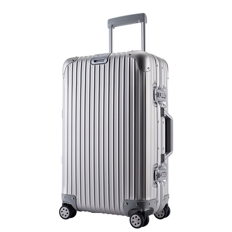 22寸银座新品行李箱铝镁合金拉杆箱飞机轮金属铝框旅行箱