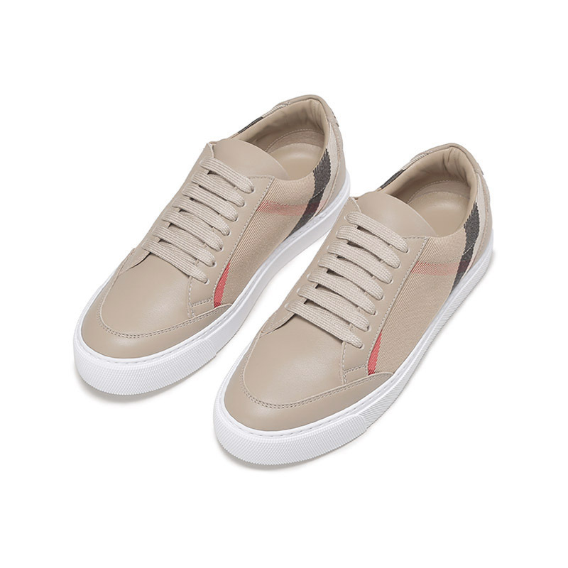 博柏利/巴宝莉 burberry 女款织物配皮系带休闲运动鞋板鞋80567111