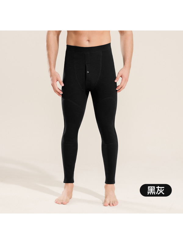 男士羊绒蛋白护膝保暖裤男厚款加绒中老年高腰深裆摇粒绒棉裤女款