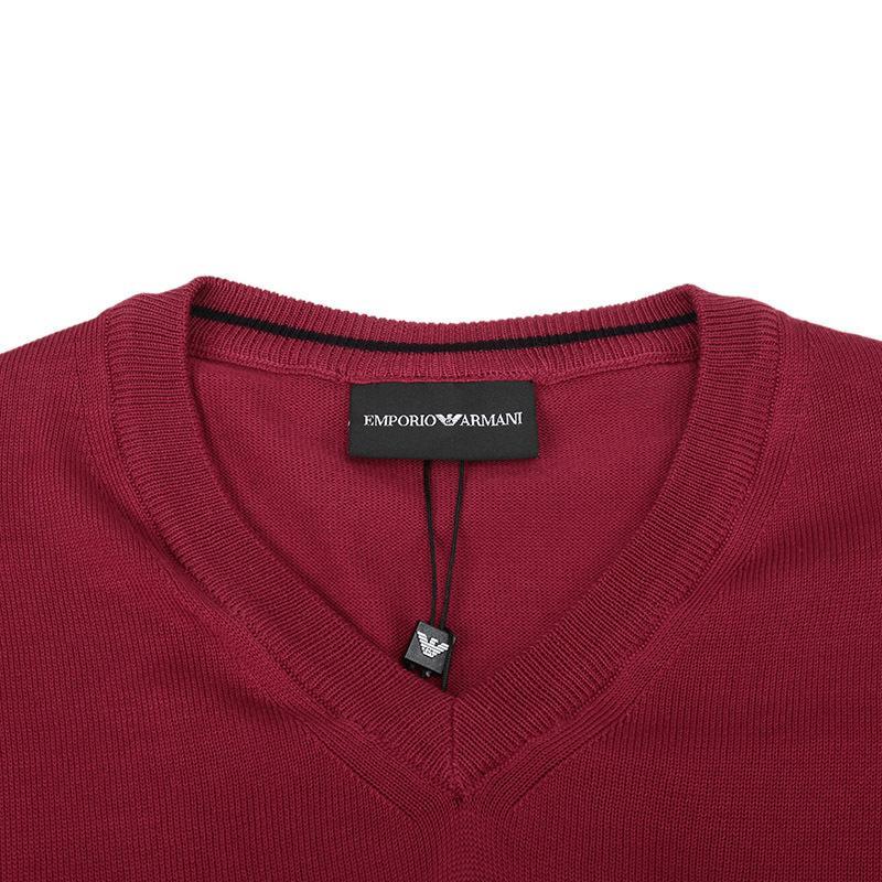 EMPORIO ARMANI EA 阿玛尼 男士棉质V领长袖套头衫 3Z1MTD 1MB3Z