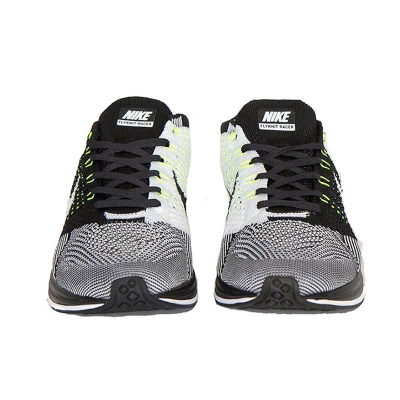 NikeFlyknitRacer黑白阴阳鸳鸯飞线男女休闲跑鞋526628-01图片