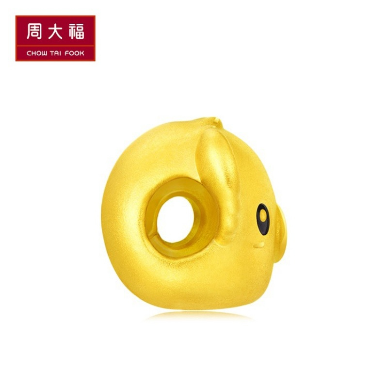 周大福可爱小考拉转运珠足金黄金吊坠R20395