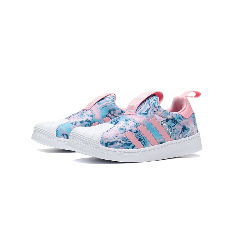 adidas阿迪达斯三叶草女童鞋SUPERSTAR印花贝壳头运动鞋4-10岁小童鞋CG6570