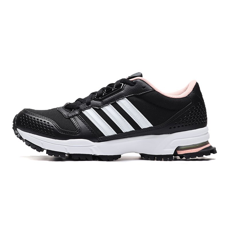adidas女鞋跑步鞋MARATHON 10休闲运动鞋AC8594 AC8594黑色+亮白