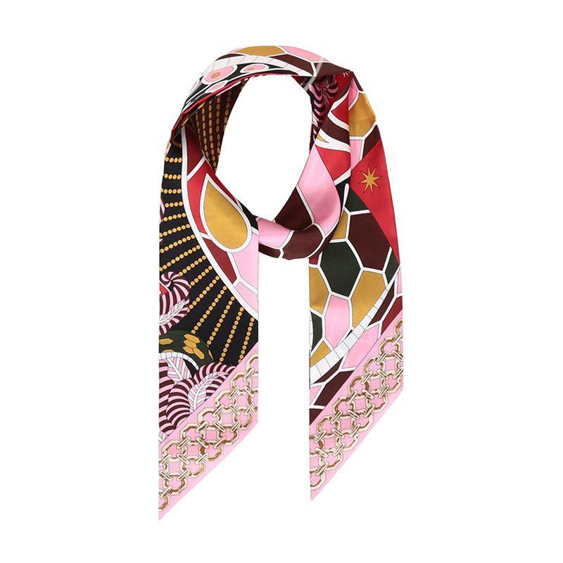 bvlgari宝格丽女士丝质窄版丝巾围巾244467