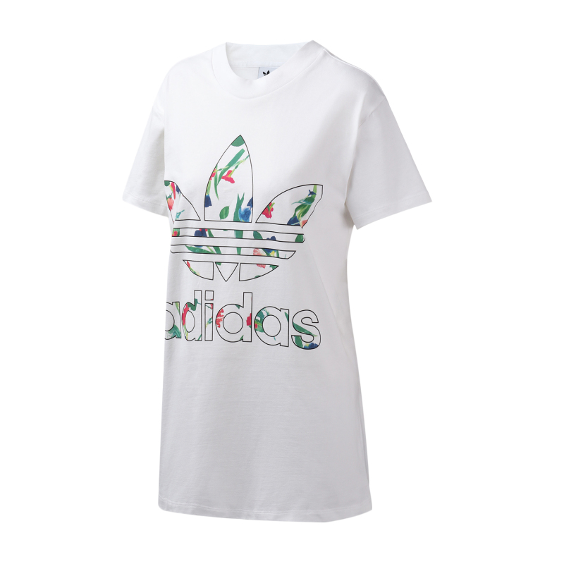 adidas阿迪达斯三叶草女装运动服BIG TREFOIL TEE休闲短袖T恤FM3746