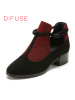D：Fuse/迪芙斯秋新款深口方跟圆头简约时尚女单鞋DF53114031