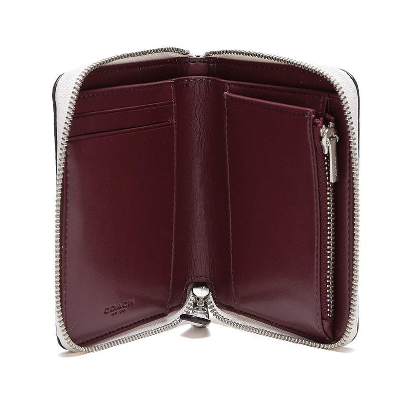 coach蔻驰奢侈品女士涂层帆布短款钱包钱夹38906