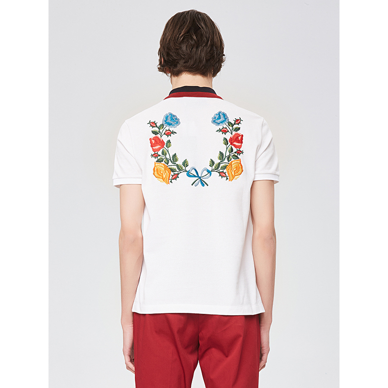 Gucci/古驰 古奇T恤男士撞色POLO衫418421