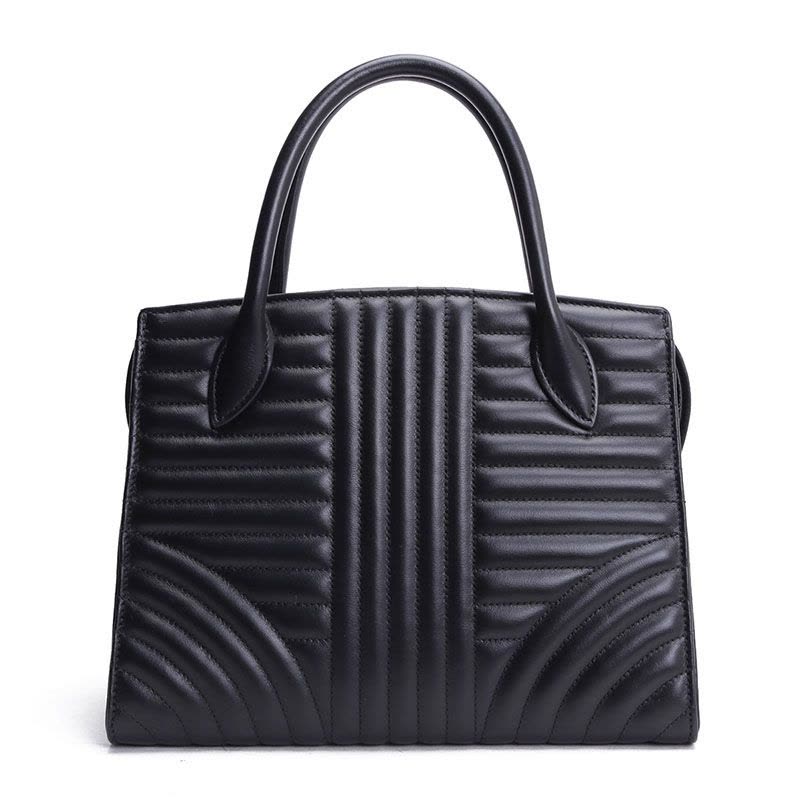 PRADA/普拉达 女包绗缝图案刻字徽标手拎斜挎包 1BA045 25x19x14CM图片