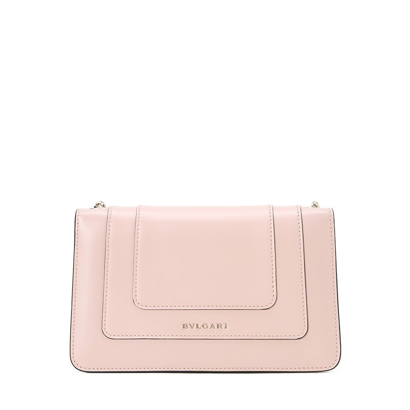 宝格丽 BVLGARI SERPENTI FOREVER 口盖包 经典蛇头光面皮 女士手提包 287023银扣