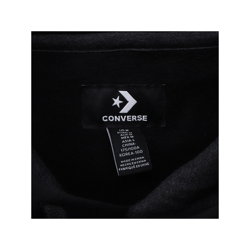 CONVERSE匡威男装卫衣休闲连帽长袖宽松运动套头衫10008814 L 10008814-A01黑色