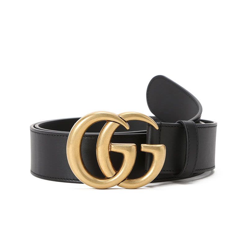 预售古驰(GUCCI 腰带4.0D 双G饰扣光面皮 皮带腰带 397660金扣图片