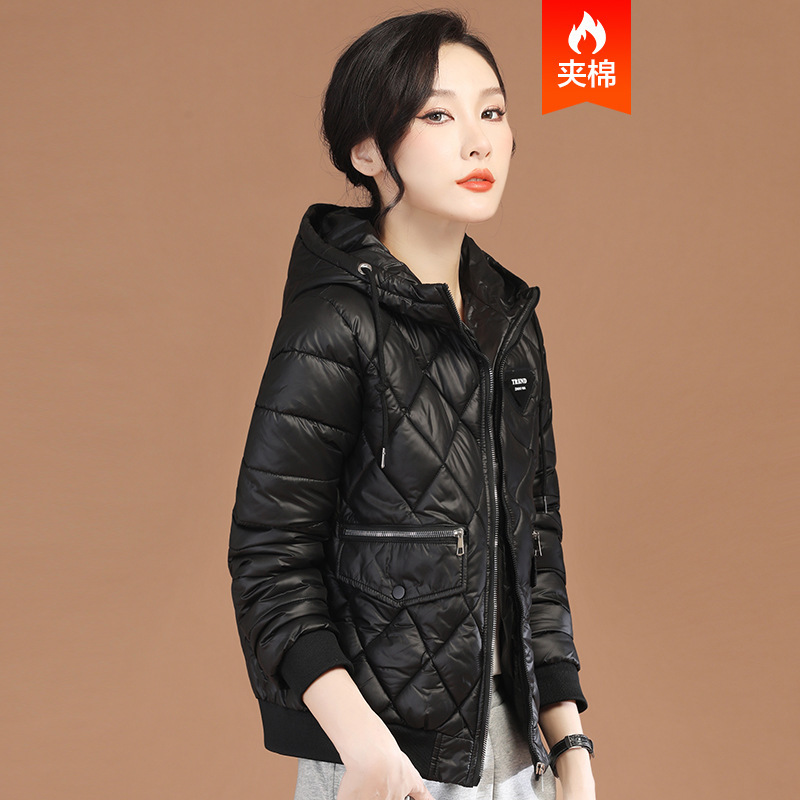 Brookings连帽女2022年冬季新款宽松百搭外套棒球服面包服短