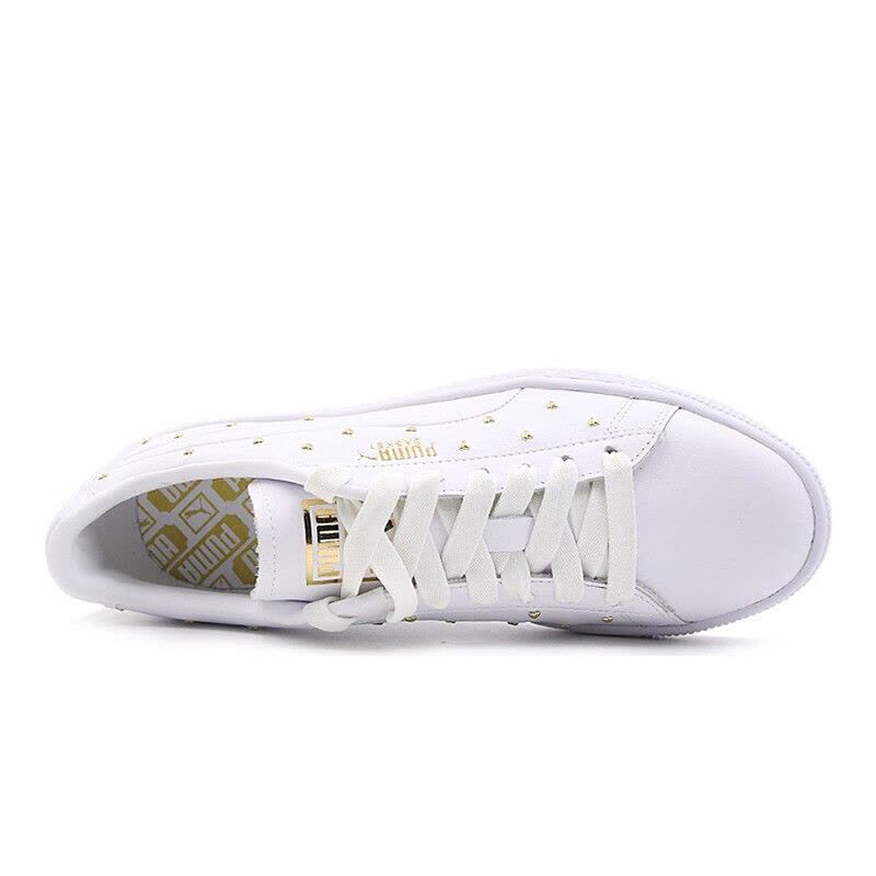 彪马PUMA 女子 休闲鞋 板鞋 BASKET STUDS 运动防滑低帮休闲鞋 369298-01图片