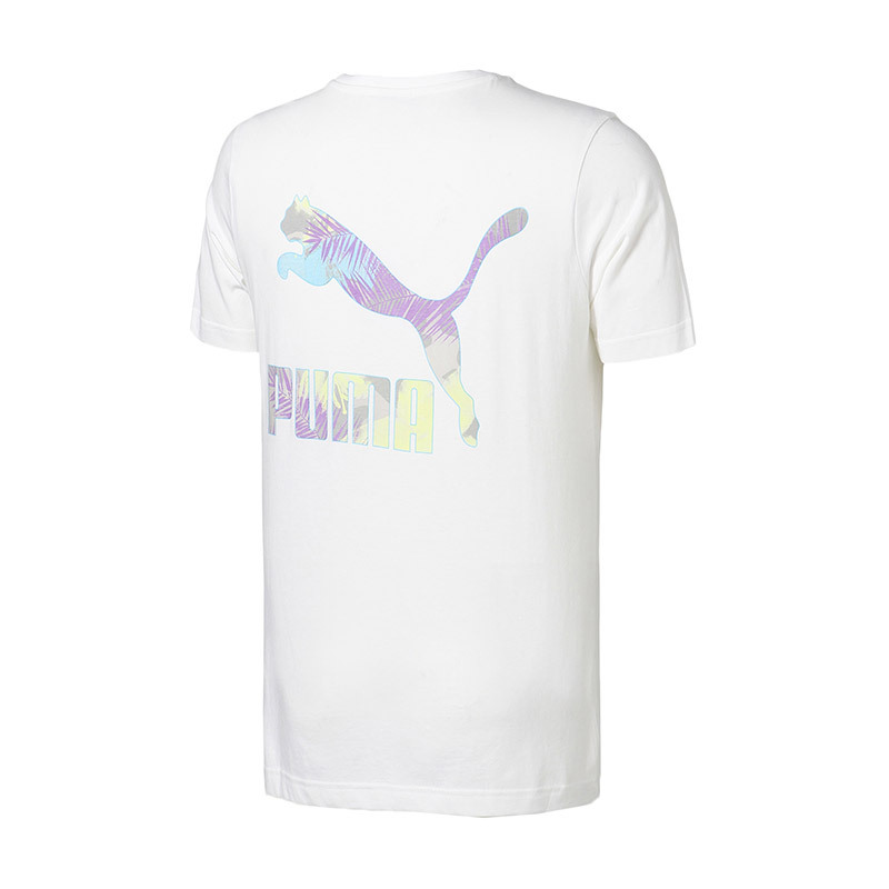 【自营】彪马Puma男装休闲LOGO款黑白圆领短袖T恤运动服577089 QC