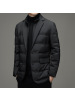 羽绒西装男秋冬季新款假两件西服式羽绒服男商务保暖外套