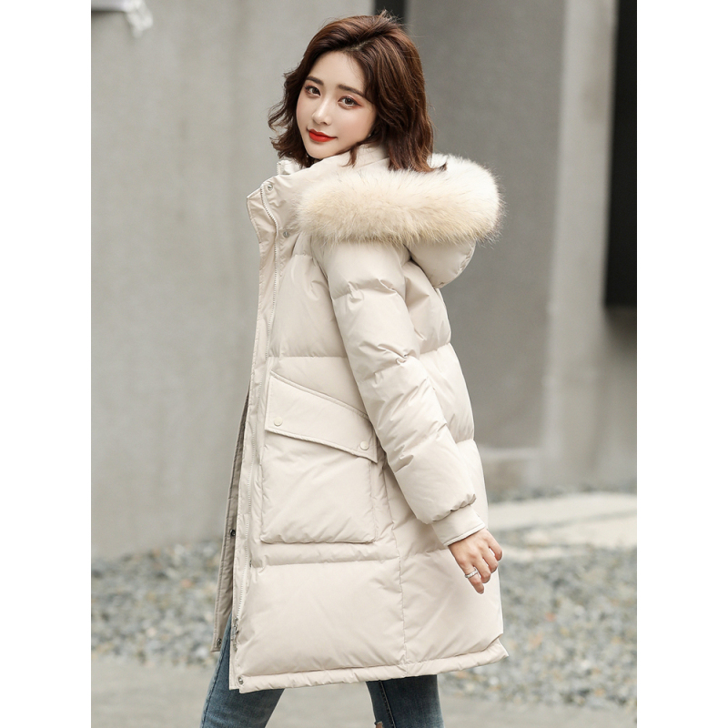 高梵羽绒服女中长2020新加厚真毛领秋冬季外套韩版时尚潮