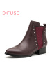 ST&SAT/星期六旗下秋冬切尔西短靴牛皮尖头铆钉低跟女鞋DF64117281