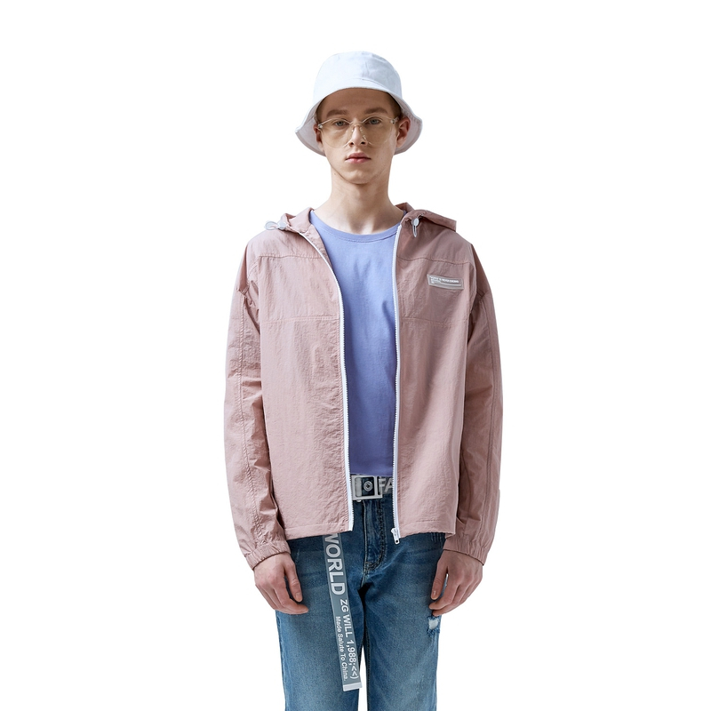 黑鲸休闲连帽夹克男2019春季拉链外套男女同款CWJAJ19031A