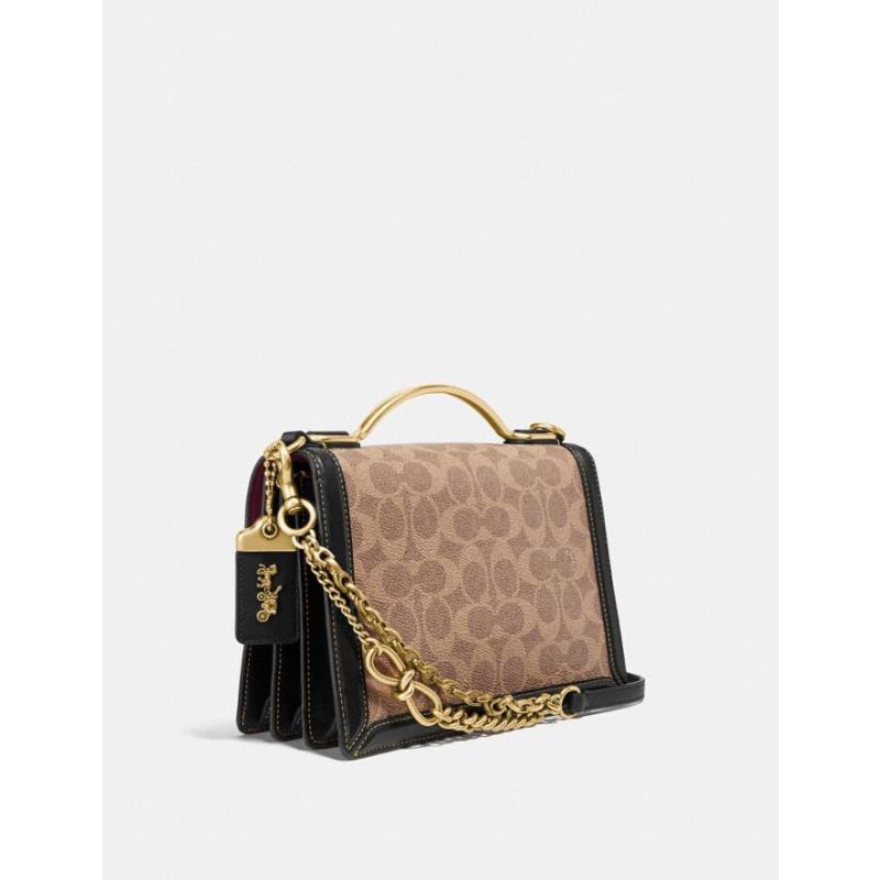 蔻驰coach新款riley22老花哈顿单肩斜挎方包73937b4nq6