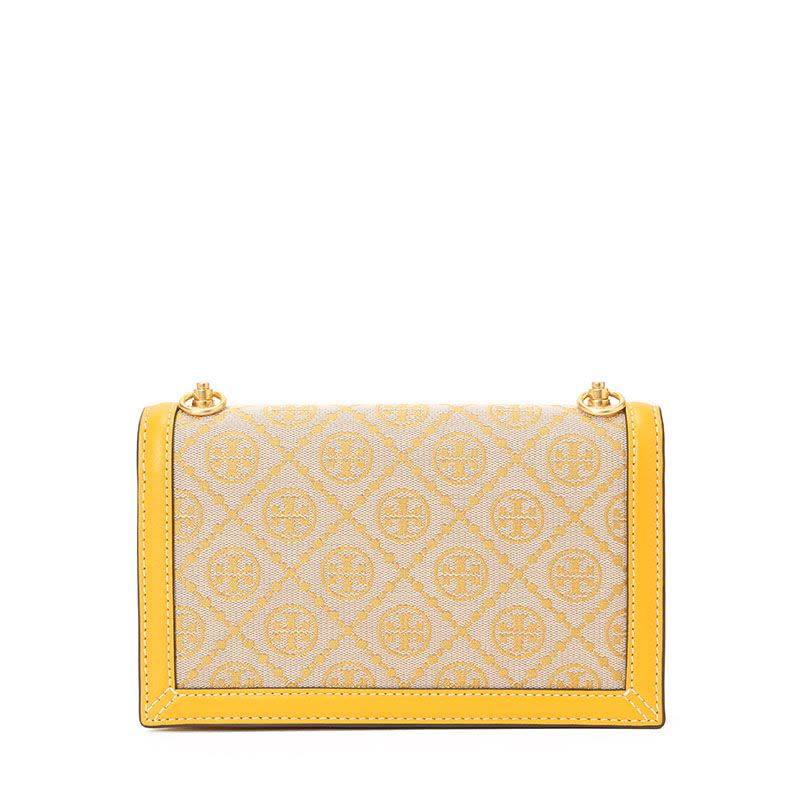 TORY BURCH MONOGRAM 口盖包 双T老花 织物拼皮 81000图片