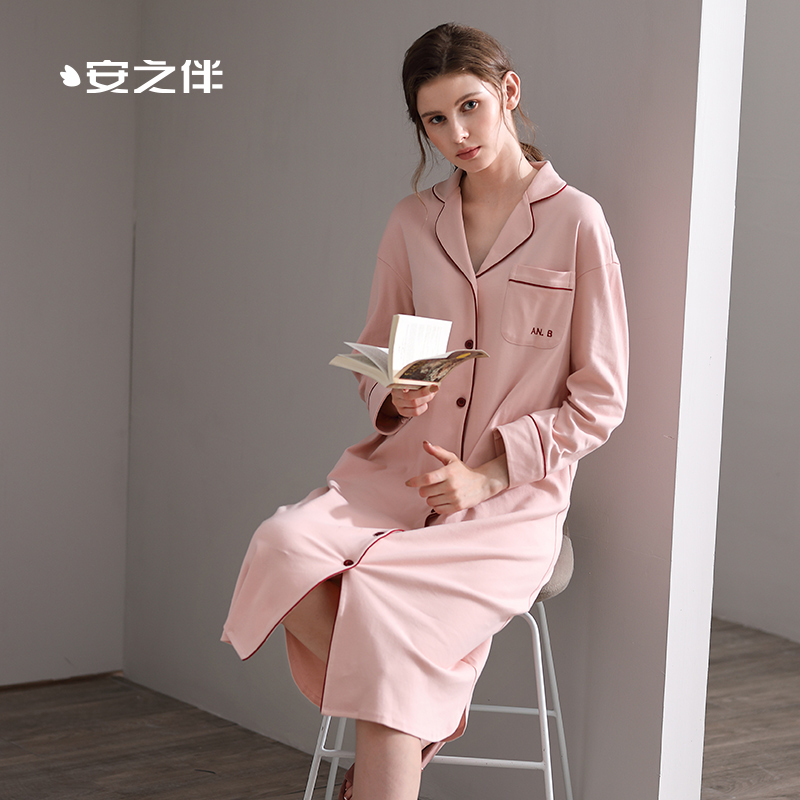 安之伴针织优质韩尔棉素色长袖女裙81932721728