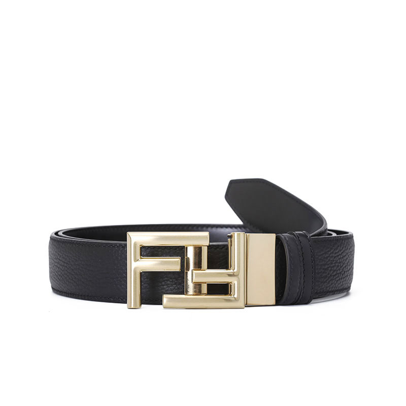 预订fendi芬迪双面双f标识形搭扣皮带7c0344银扣