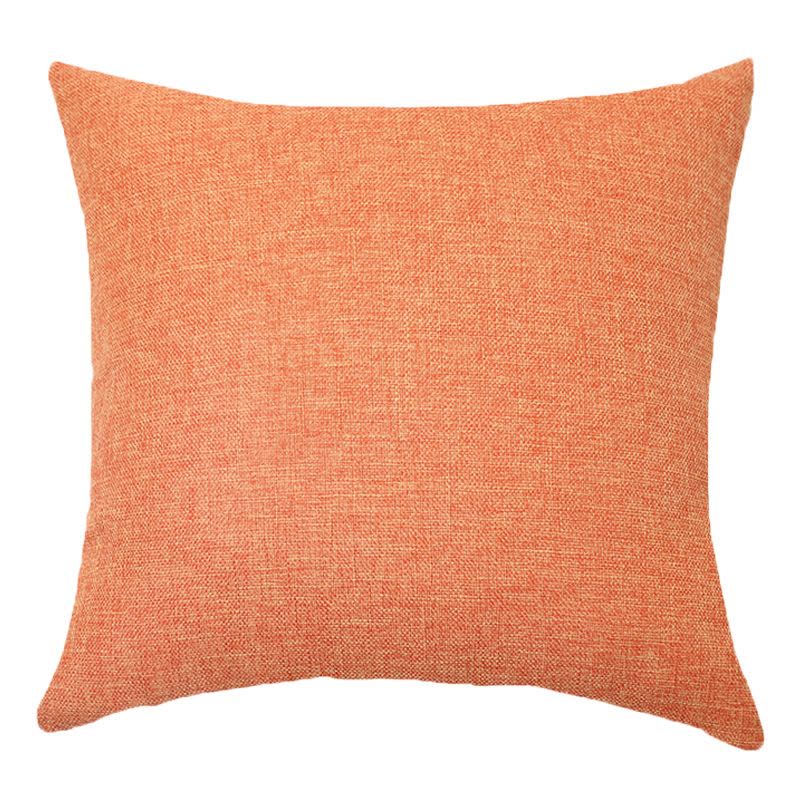 Ceba素色棉麻沙发靠垫加厚正方形靠枕纯色亚麻抱枕客厅靠背枕垫抱枕套图片