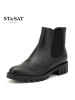 St&Sat/星期六冬切尔西短靴女尖头粗跟英伦女靴子SS64117206