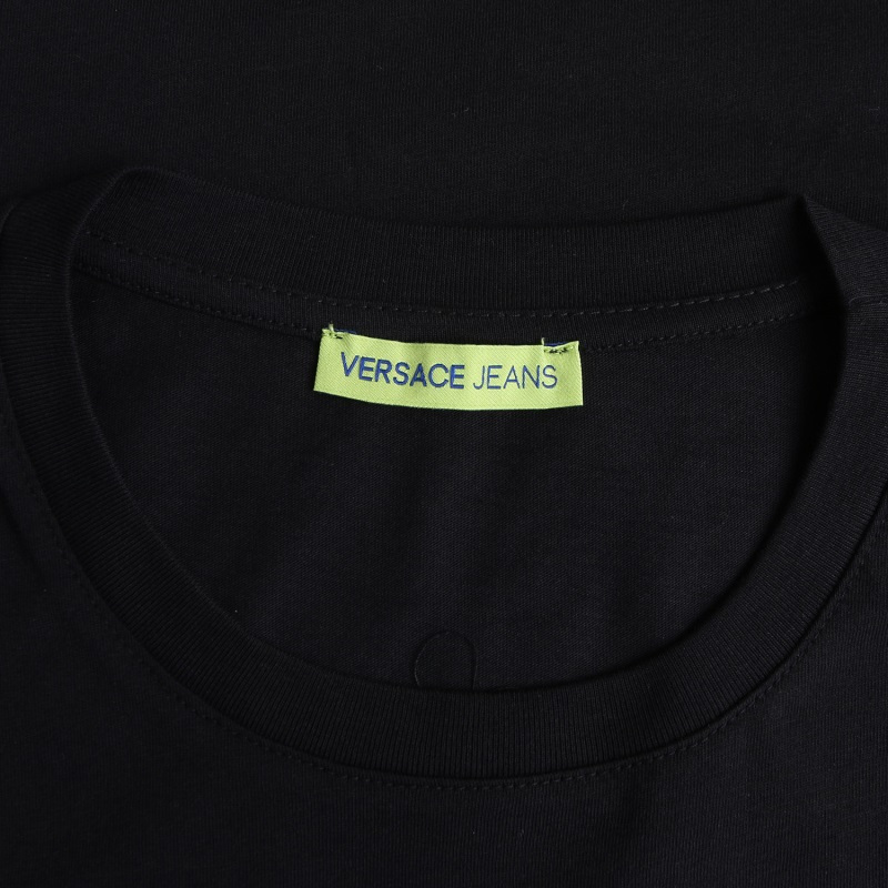 VERSACE JEANS男士黑色棉质短袖T恤衫B3GTA75H 36590 899