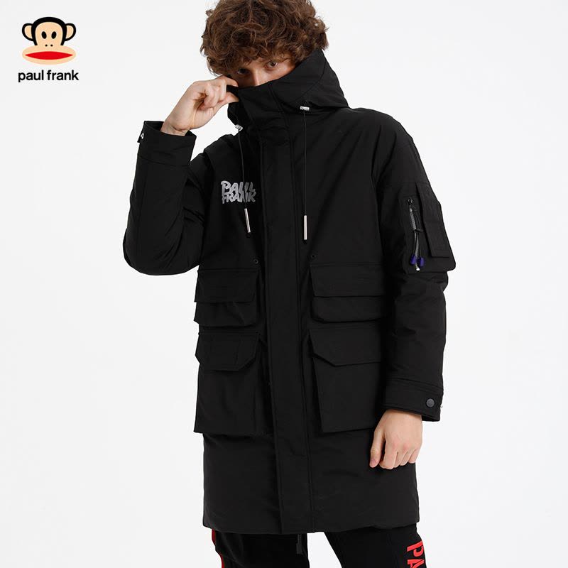 Paul Frank/大嘴猴冬季羽绒服男装中长款保暖休闲外套潮X图片